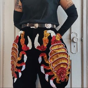 American Vintage Black Sequin Embellished Pants